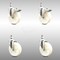Service Caster 5 Inch 316SS Nylon Wheel Swivel 3/8 Inch Threaded Stem Caster Lock Brake, 2PK SCC-SS316TSTTL20S514-NYS-381615-2-S2 - alternate 1